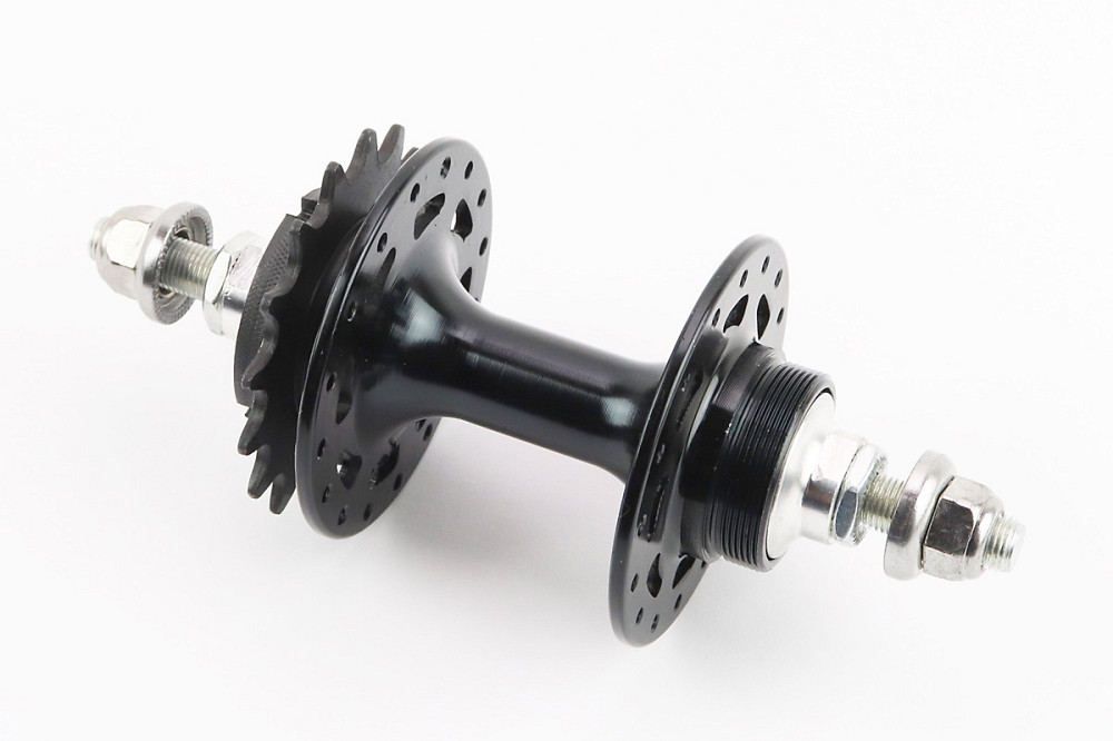 Втулка задня FIX алюмінієва 14Gx32H з фіксованою передачею 16Т, різьба Flip-Flop, 2 пром-підшипники 6000 2RS, кріпл. гайка, чорна FB-A266В Київ - фото 2