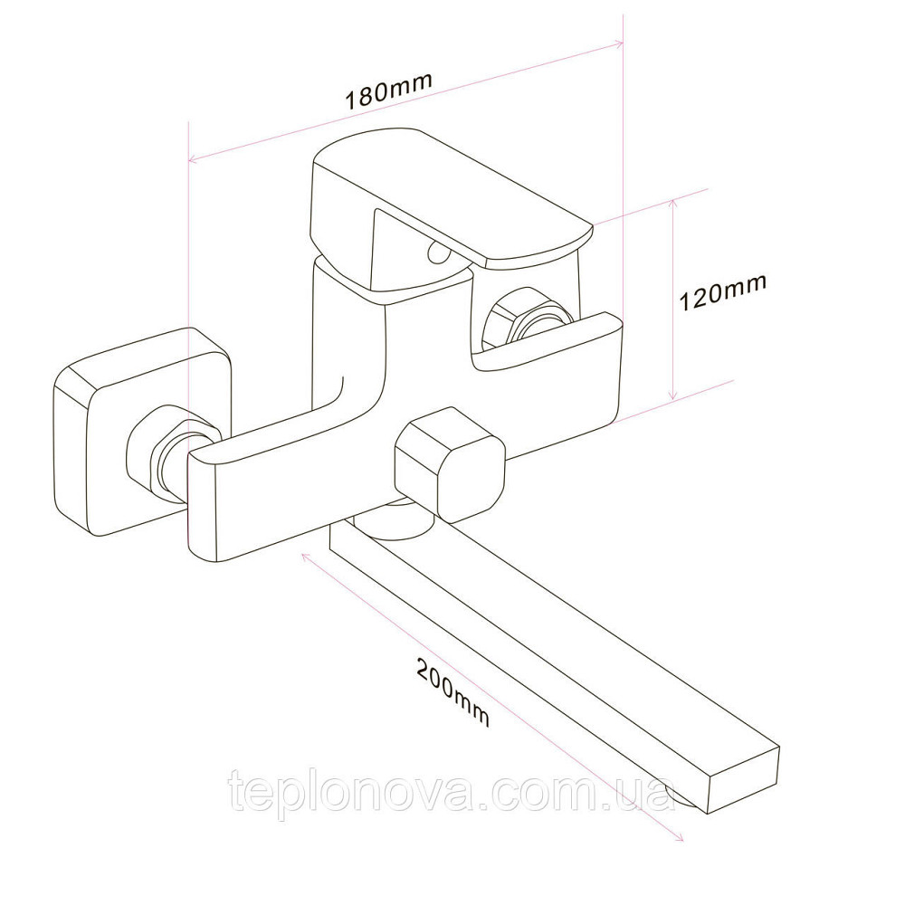 Змішувач для ванни Globus Lux ALFA GLAL-0102N Чернівці - фото 2