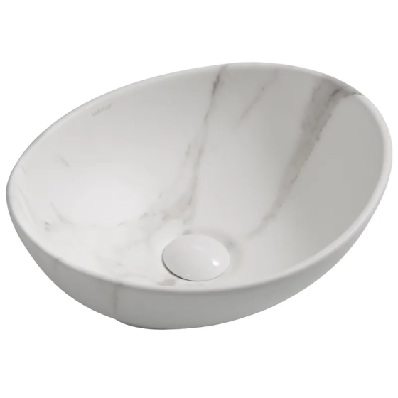 Раковина накладна MIXXUS PREMIUM ELLIPSE-0108 MARBLE 400х330х145mm   ( MP6526 ) 29206 Харьков