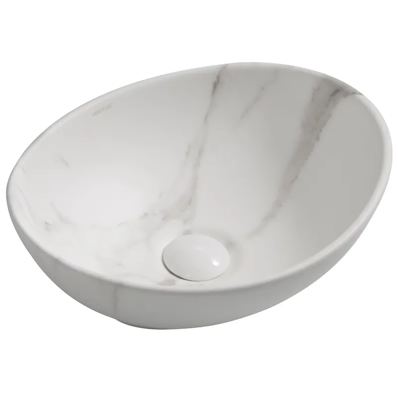 Раковина накладна MIXXUS PREMIUM ELLIPSE-0108 MARBLE 400х330х145mm   ( MP6526 ) 29206 Харьков - изображение 1