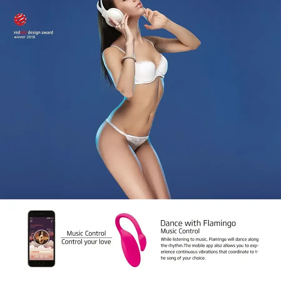 Смарт-віброяйце Magic Motion Flamingo зі стимулятором клітора, 3 види вправ Кегеля Львів - фото 6