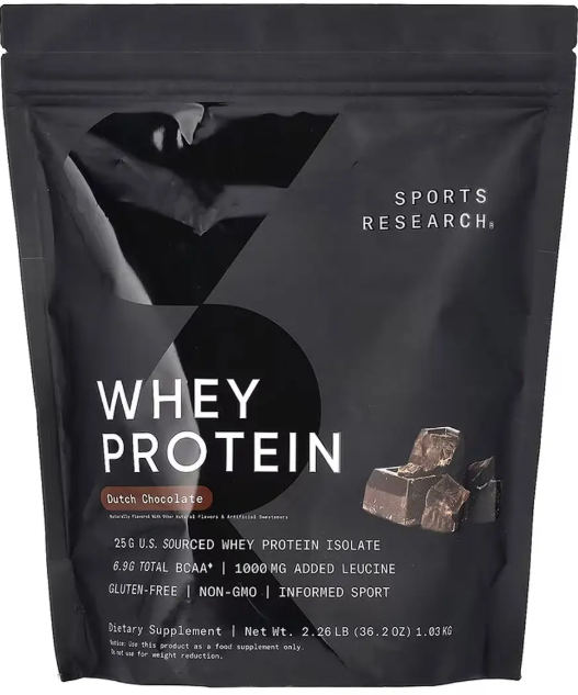 Протеин Sports Research Whey Protein Isolate 1030g шоколад Київ - фото 3