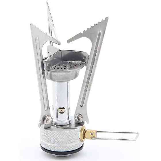 Набір Газовий пальник BRS-1 складний + Газовий балон різьбовий бутановий Quest, 450гр Київ