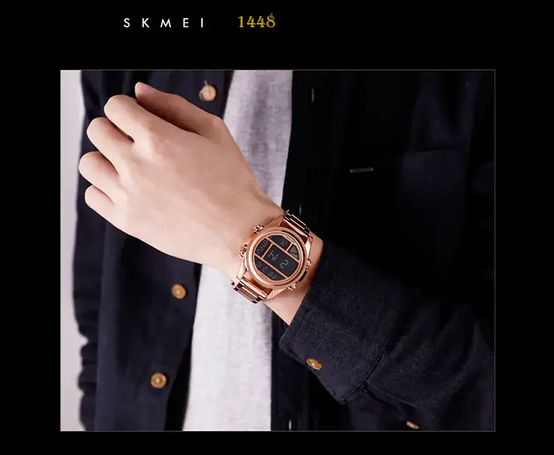 Наручные мужские часы Skmei 1448 Indigo Розовое золото Винница - изображение 3