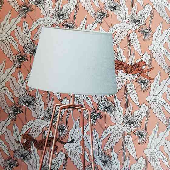 Шпалери вінілові на флізелін Caselio The Place to bed 0.53х10 м листя квіти рисі золотисті на теракотовому Київ