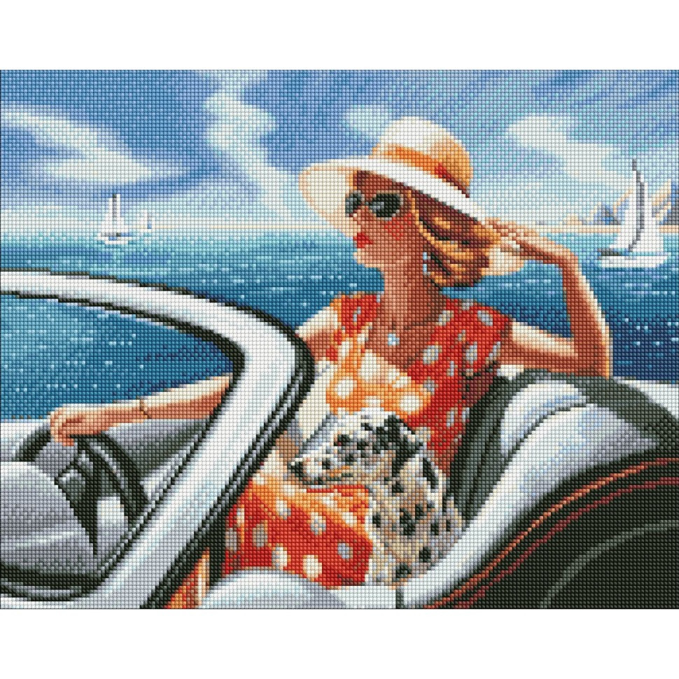 УЦІНКА! Алмазна мозаїка "Відпочинок біля моря" AMO7655-UC з АВ стразами 40х50 см Вінниця - фото 1