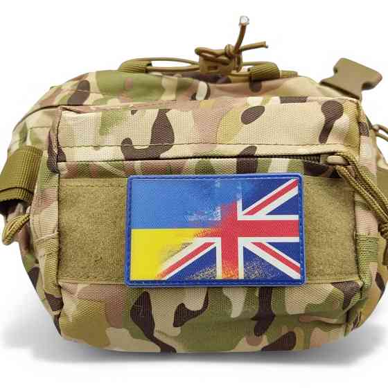 Патч / шеврон прапор Великобританія - Україна Запоріжжя