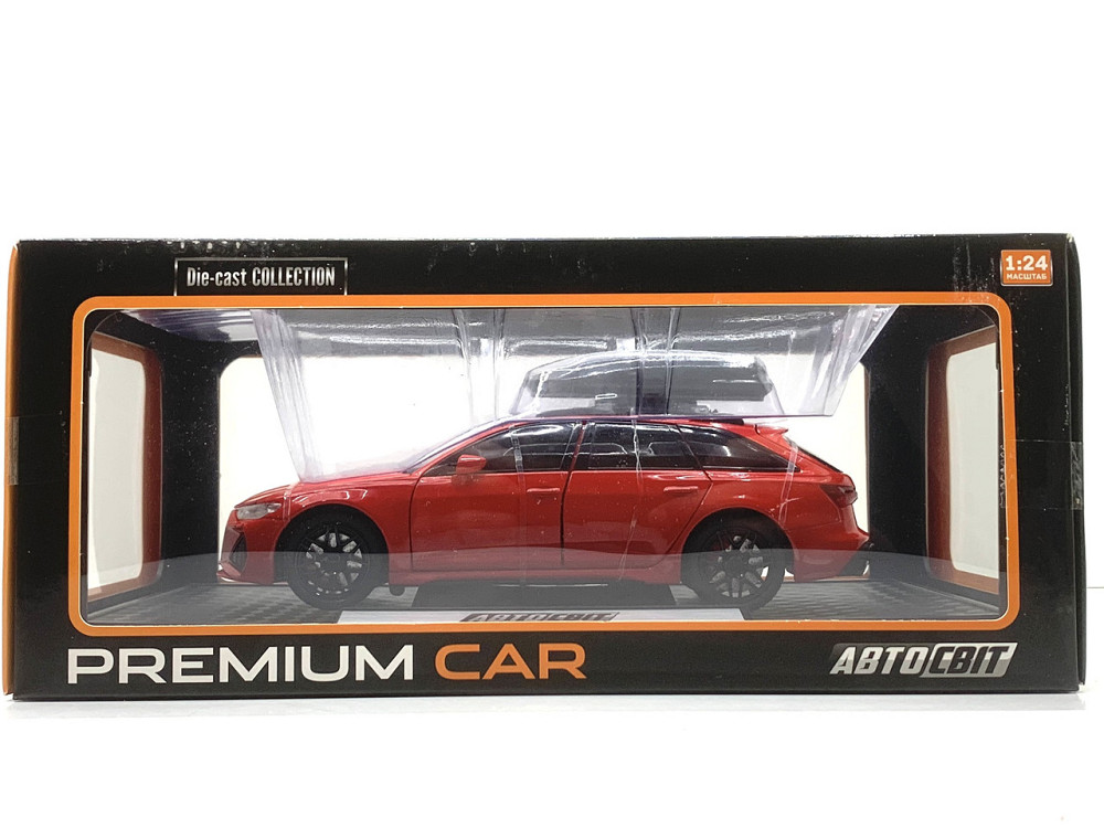 Машина Автосвіт Audi rs 6 інерційна відчиняються двері капот багажник 20,5 см Червоний (AP-2070) Чернигов - изображение 2