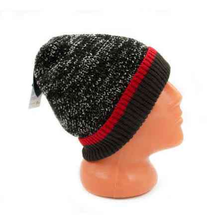 Водонепроницаемая зимняя шапка Dexshell Cuffed Beanie размер S/M (56-58 см) Черная с красной полосой Винница