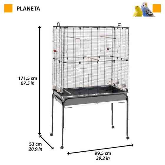 Велика клітка-вольєр для папуг, канарок та інших птахів Ferplast Planeta (Ферпласт Планета) Запоріжжя