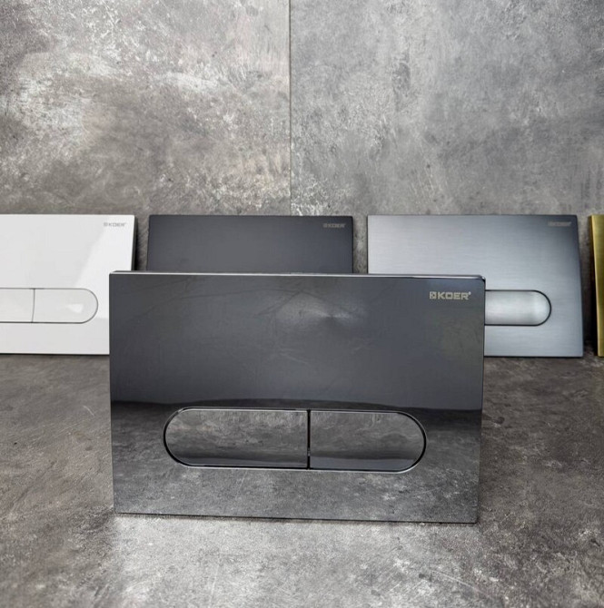 Панель змиву Koer KT-0608-01 240x160x10mm пластикова, кнопка закруглена (колір хром) (KR6124)   ( 26413 ) Харків - фото 11