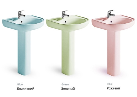 Комплект раковина + ножка RAK Ceramics Cynthia Wash Basin (57 см) Зеленый Киев - изображение 3