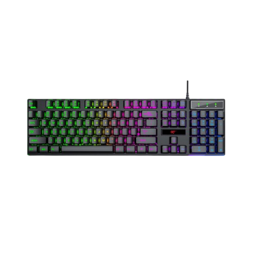 Клавіатура мембранна ігрова Havit HV-KB101L дротова USB чорний Житомир