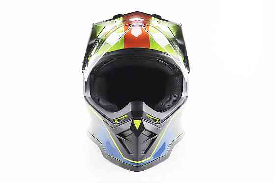 Шолом кросовий/ендуро/АТV зі склом BLD-819-7 М (57-58см), ЧОРНИЙ/ЖОВТО-ПОМАРАНЧЕВИЙ Киев