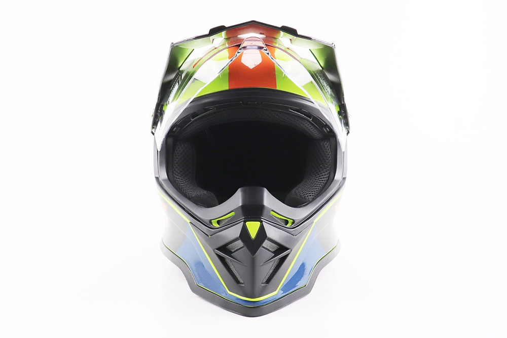 Шолом кросовий/ендуро/АТV зі склом BLD-819-7 М (57-58см), ЧОРНИЙ/ЖОВТО-ПОМАРАНЧЕВИЙ Киев - изображение 5