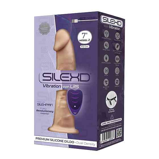 Фалоімітатор з вібрацією SilexD Henry Vibro Flesh (MODEL 2 size 7in) + LRS, діаметр 4,4 см Sex Aura Київ