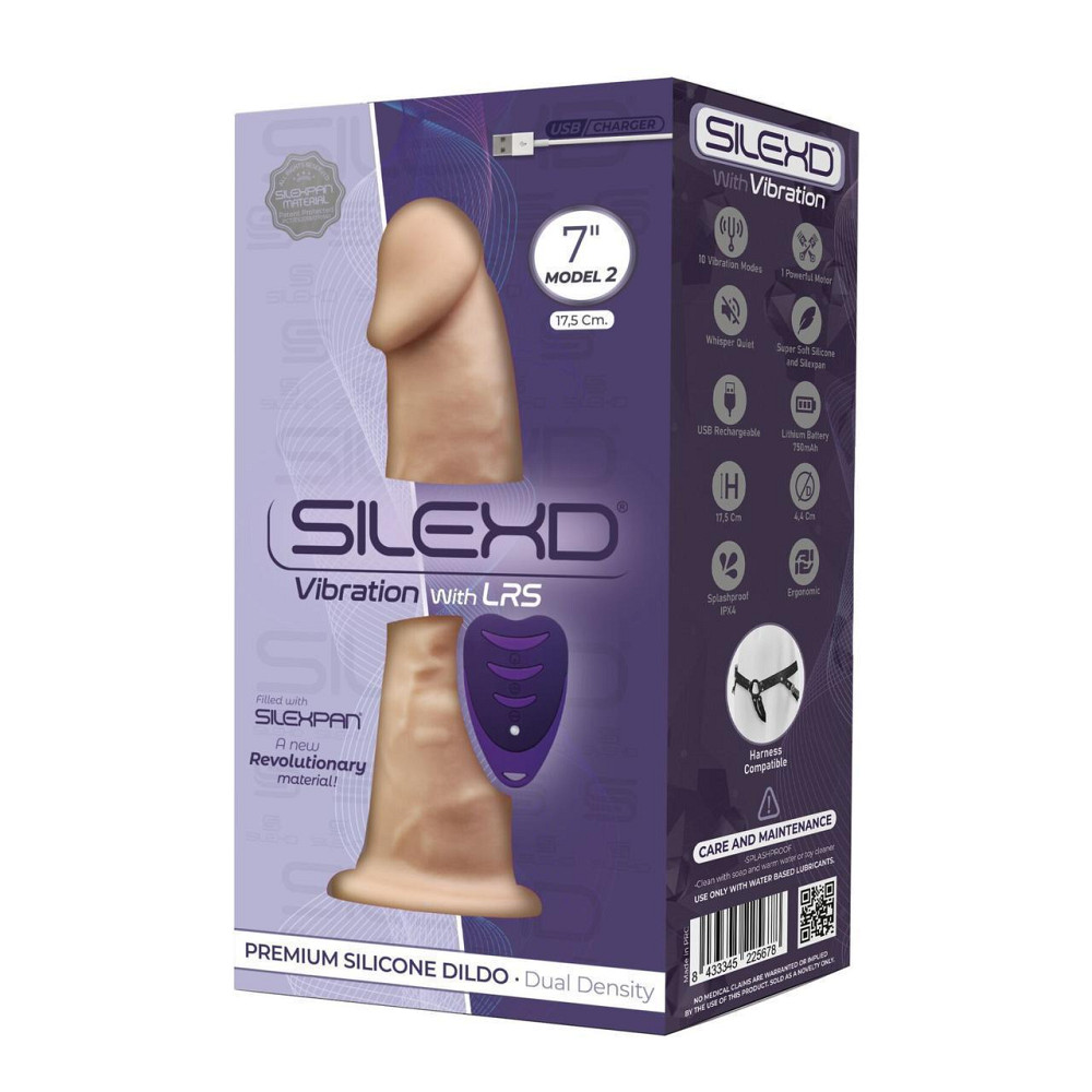 Фалоімітатор з вібрацією SilexD Henry Vibro Flesh (MODEL 2 size 7in) + LRS, діаметр 4,4 см Sex Aura Київ - фото 4