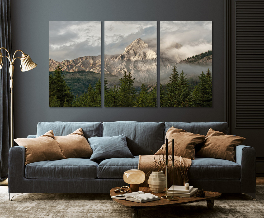 Модульна картина у вітальню/ спальню     Гірський масив     ART-023_3A 100х150 см Київ - фото 3