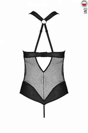 Сітчастий боді з халтером Passion Amanda Body S/M, black Sex Aura Київ