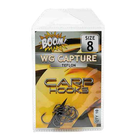 Гачок для мирної риби Wide Gape Сapture №8 (10 шт/уп) (Teflon) ТМ BOOM Київ