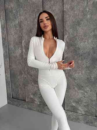 Женский теплый облегающий комбинезон пума Белый, 42/44 Одесса