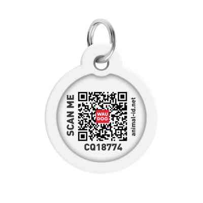 Адресник для животных WAUDOG Smart ID с QR паспортом "Смелость", круг 25 мм (225-0231) Винница