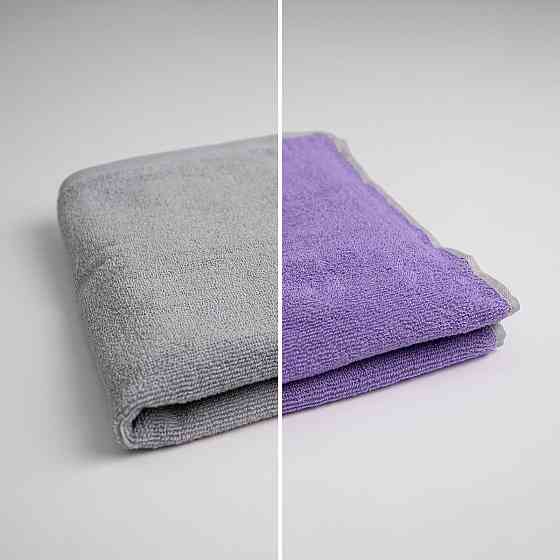 Махровое полотенце двустороннее Лаванда GM Textile 50х90см 400г/м2 (Лавандовый Серый) Сумы