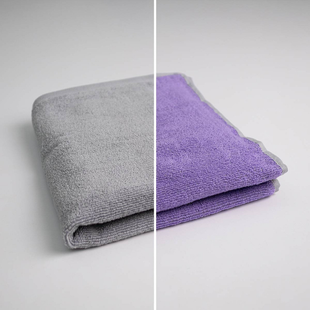 Махровое полотенце двустороннее Лаванда GM Textile 50х90см 400г/м2 (Лавандовый Серый) Сумы - изображение 1