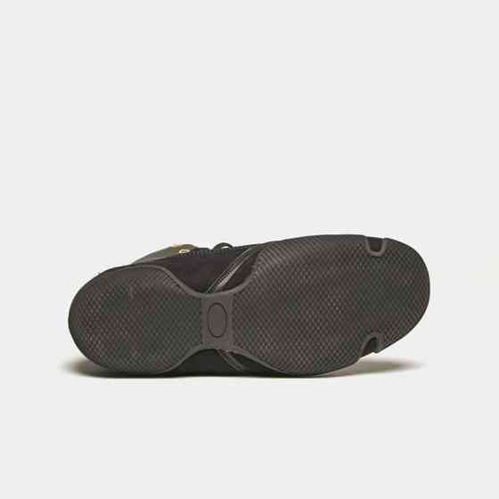 Боксерки Leone Premium 41 размер профессиональные боксерские ботинки средней высоты, черные с золотым принтом Киев