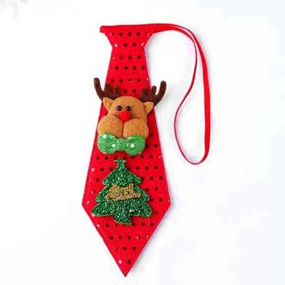 Краватка на новий рік з оленем 24 см різнобарвний Київ
