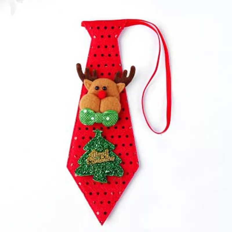 Краватка на новий рік з оленем 24 см різнобарвний Київ - фото 2