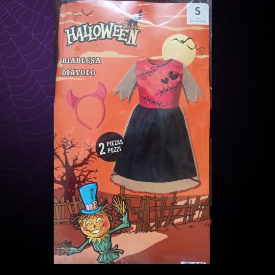 Костюм на Хелловін для дівчинки з обручем чорно-червоний Київ