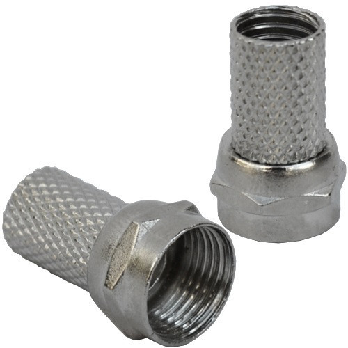 Штекер F (RG-6) , накрутка, диам.-6,6мм, длина-18мм, цинк Полтава - изображение 1