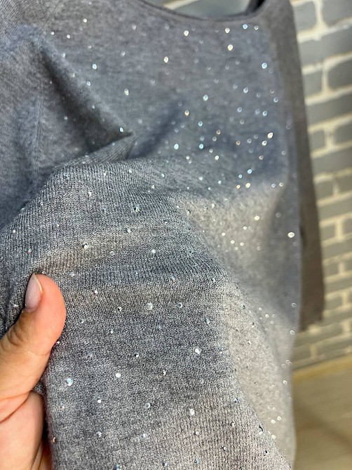 Джемпер женский ACCORDDREAM 9067 тонкий свитер россыпь камней, серый, one size Киев - изображение 18