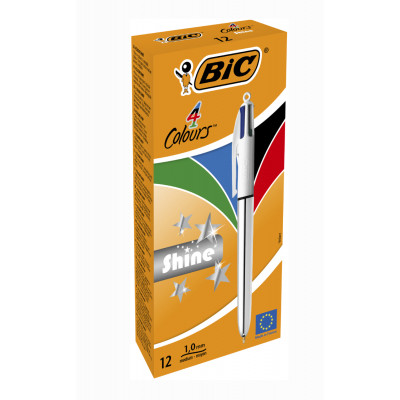 Ручка масляная Bic 4 in 1 Colours Shine Silver, серебряная (bc982873) Винница - изображение 2