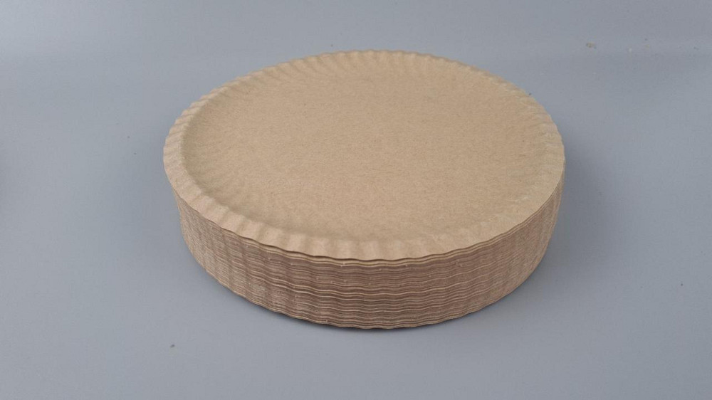 Паперова тарілка крафт із ламінацією 100 шт. діаметр 225 мм (1 пачка) Харків - фото 2