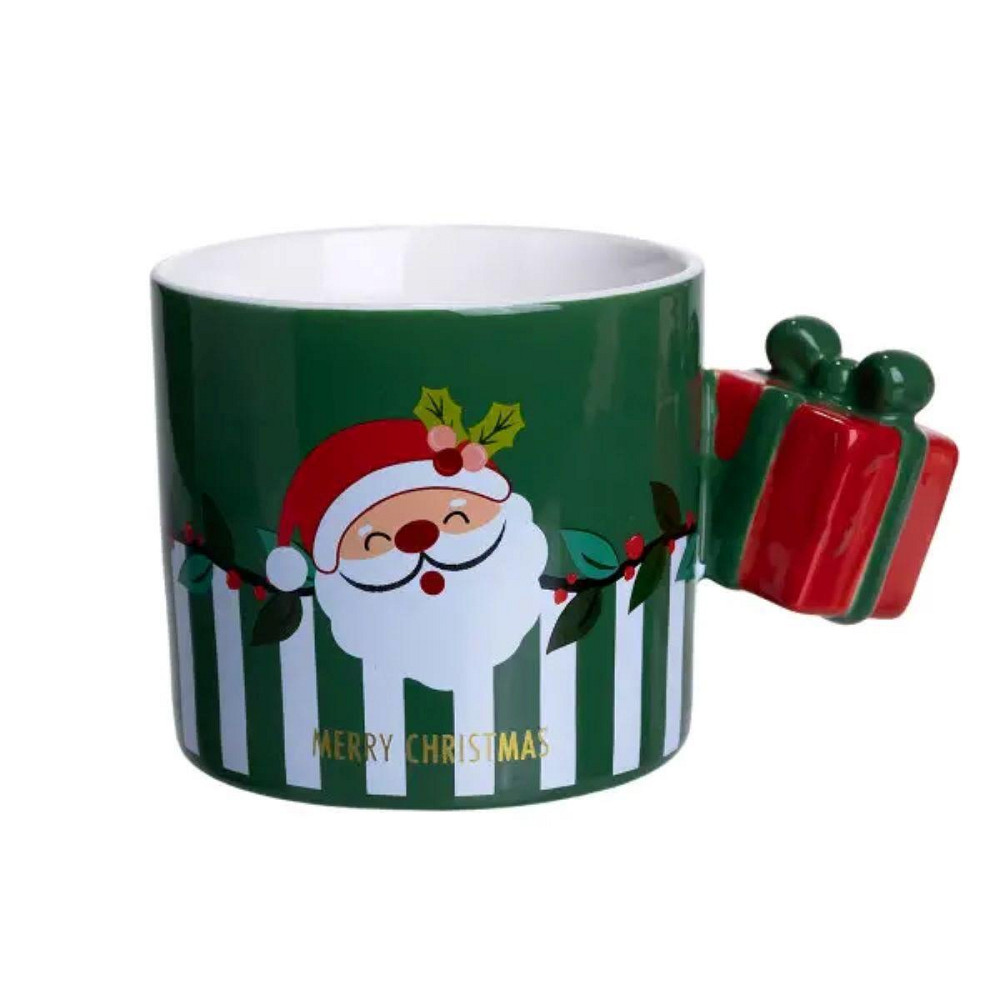 Чашка порцелянова новорічна Merry Christmas 400 (мл) Зелена Yiwu FM-CS-49GR Київ - фото 7