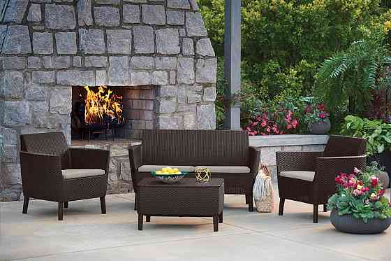 Комплект садой мебели Keter Salemo set, коричневый Киев