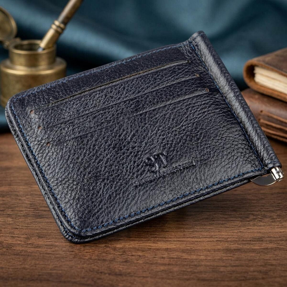 Практичний Затискач для чоловіків на магніті ST Leather 18939 Синій Київ - фото 12