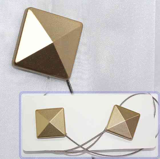 Магніти для штор і гардин (117м) Квадрат набір 2 шт Злотистий (81-028) Київ