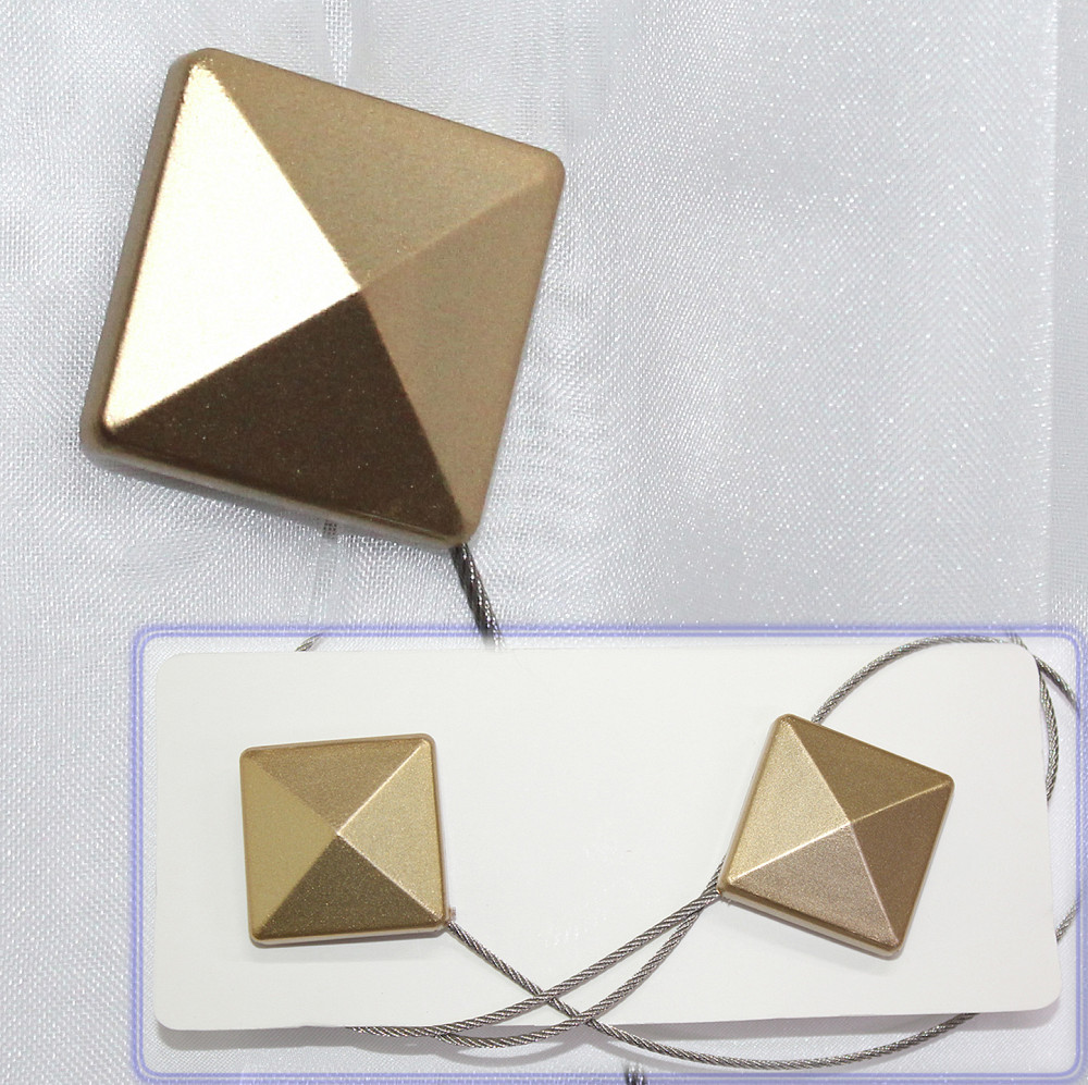 Магніти для штор і гардин (117м) Квадрат набір 2 шт Злотистий (81-028) Київ - фото 1