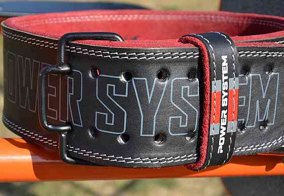 Пояс для важкої атлетики Power System PS-3830 Beast шкіряний Black/Red M Київ