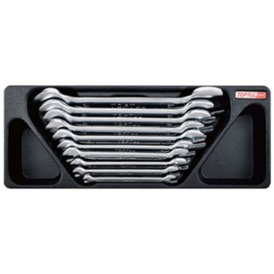 Ключ Toptul рожковый 6-27мм 10 шт. (в ложементе) (GAAT1003) Винница - изображение 1