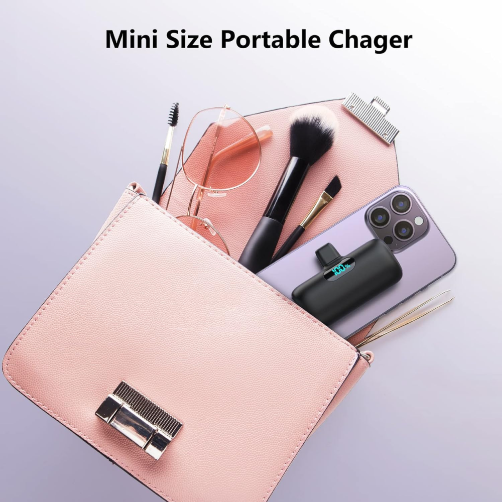 Б\В Power Bank Feob 5000 мАг USB-C 15 Вт PD, міні зовнішній акумулятор з LCD-дисплеєм, пряма зарядка смартфона, чорний Київ - фото 8