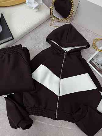 Женский теплый костюм из качественной тринитки на флисе Шоколадный, 46/48 Одесса