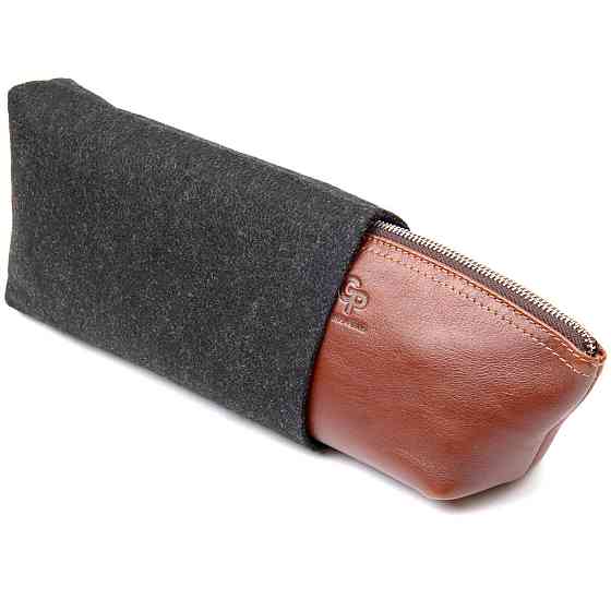 Женская косметичка из натуральной кожи GRANDE PELLE 11510 Коричневый Киев