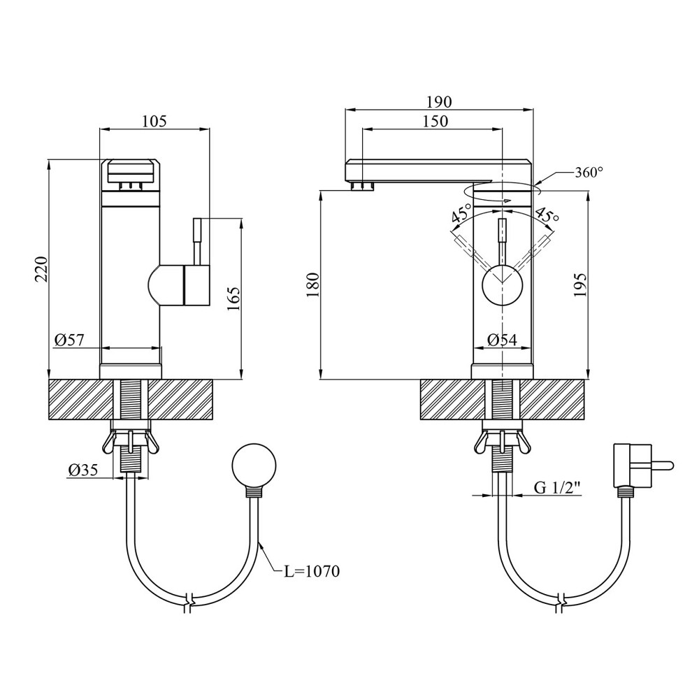 Проточний водонагрівач для кухні Kroner KRP Volt - ESG089 з дисплеєм Київ - фото 2