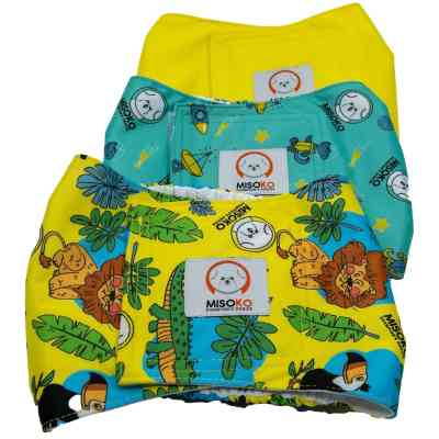 Подгузники для животных MISOKO&CO многоразовые для кобелей, L 3 шт. Праздник (HAINMSK63983RIN) Винница