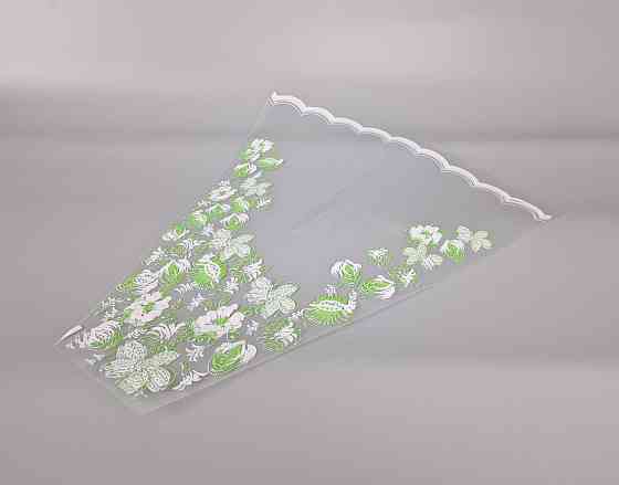 Упаковка конус под цветы h60/14низ/56верх(100шт) Салатовые цветы 170 (3) (100 шт) Харьков