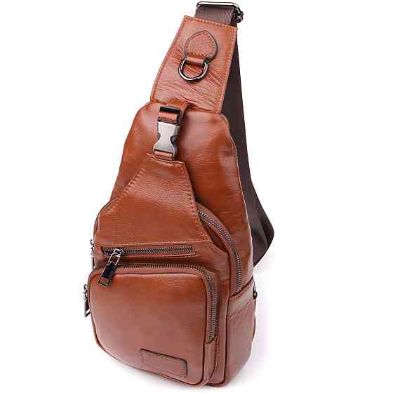 Мужская сумка через плечо из натуральной кожи Vintage 23049 Рыжий Киев